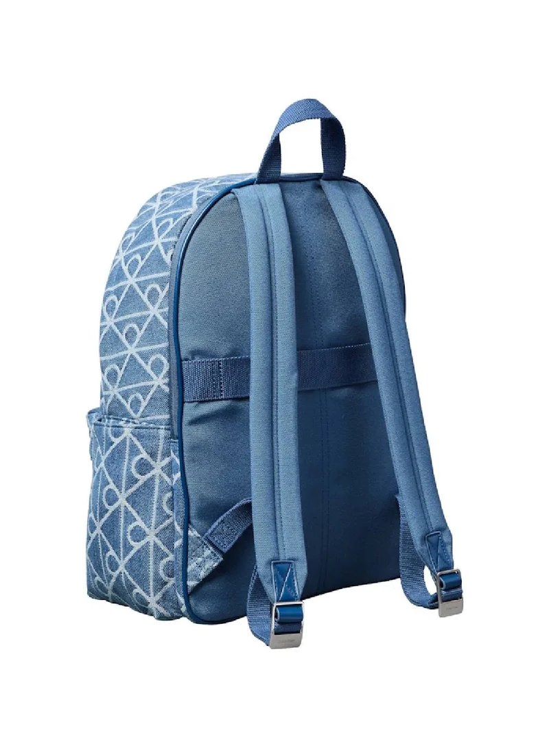 CALVIN KLEIN Denim Allover Emblem Logo Backpack